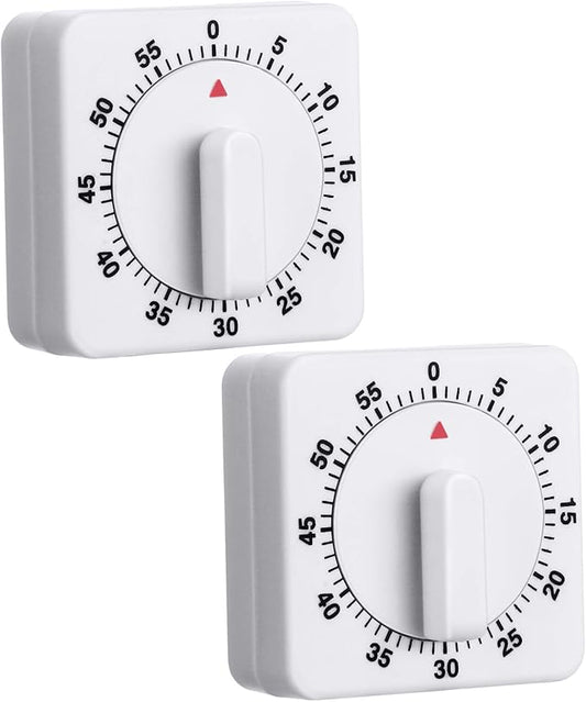 Weewooday 2 Pieces 60 Minute Visual Kitchen Timer Hour Mini Countdown by Weewooday
