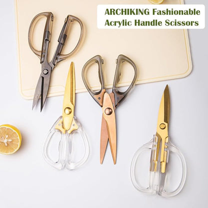 Kitchen Shears Scissors, ARCHIKING 7.7inch Gold Titanium Plated Scissor-Meat - Image 6