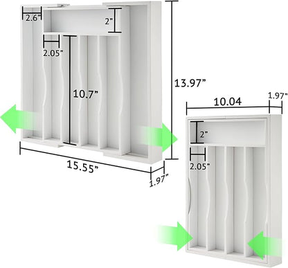 Expandable Bamboo Kitchen Drawer Organizer - Image 4
