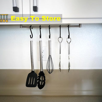 Hiash 9-Inch Heavy Duty Stainless Steel Kitchen Tongs - Image 6