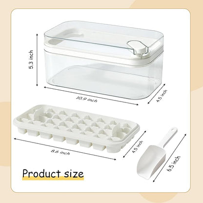 Ice Cube Tray with Lid and Bin, 2 Pack - Image 3