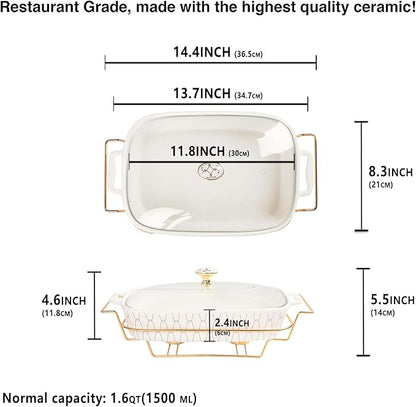 11" x 8" Ceramic Casserole Dish - Image 2