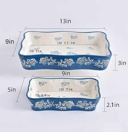 Wisenvoy Casserole dishes for oven Lasagna pan 2-Pcs Baking dish Casserole dish - Image 7