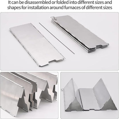 Stove Windscreen, 12 Plates Aluminum Stove Windshield - Image 6