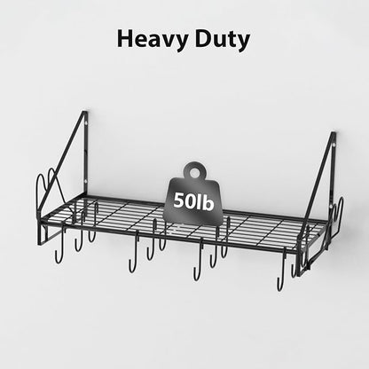 VyGrow 28 Inch Pot Rack Wall Mounted, Pots and Pans Organizer - Image 4