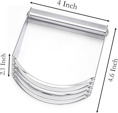 Dough Blender, 4.6 Inch x 4 Inch Stainless Steel Pastry Cutter - Image 2