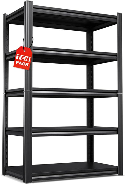 Set of 10, Adjustable Heavy Duty Metal Shelving Unit and Storage Large Rack by Unknown