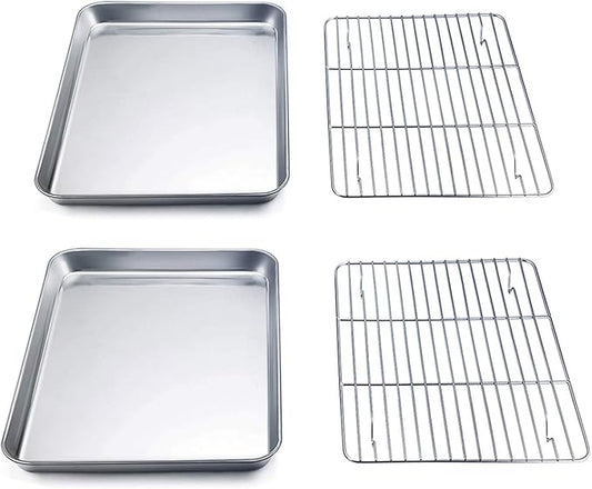 TeamFar 9'' x 7'' x 1'' Toaster Oven Pan by TeamFar