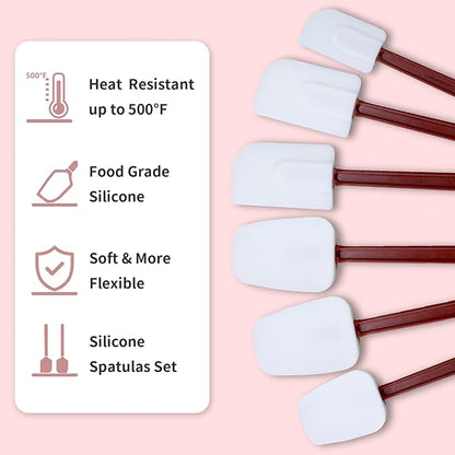 10 INCH Silicone Spatulas Heat Resistant Heavy Duty Rubber Spatulas Commercial - Image 3