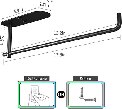 VAEHOLD Self Adhesive Paper Towel Holder Under Cabinet Mount, Wall Mounted - Image 3