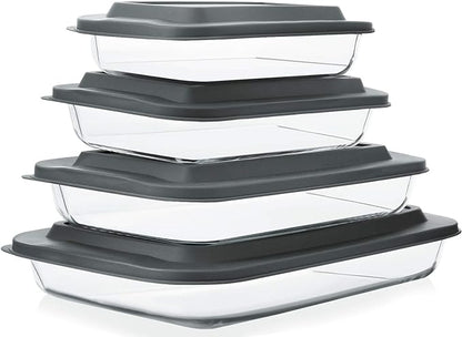 8-Piece Deep Glass Baking Dish Set by MMCIRCO