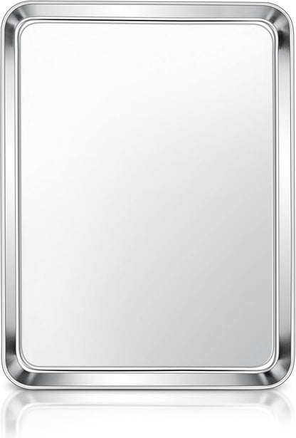 E-far Stainless Steel Baking Sheet, 12.4” x9.7” Baking Cookie Sheet Pan by E-far