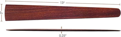 13 in Handmade Kitchen Cooking Utensil, Thin Dark Wood Saute Spatula, turning - Image 2