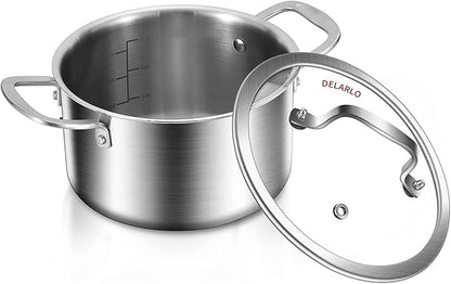 DELARLO Whole Body Tri-ply Stainless Steel Stock Pot - Image 2
