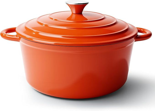 4.5 Quart Dutch Oven Pot with Lid, Non Stick Enameled Cast Iron Dutch Oven by Fijinhom