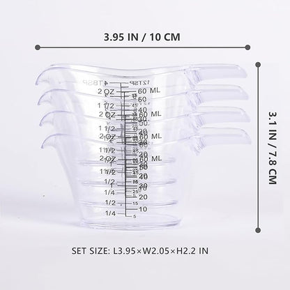 4 Pack Small Measuring Cups, 2oz/60ml Mini Measuring Cup - Image 4