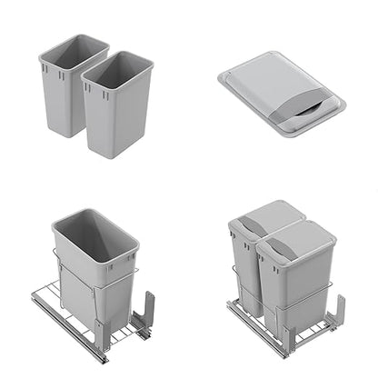 Dowell 2 Pack 35Qt Wastebasket Trash Container, - Image 8