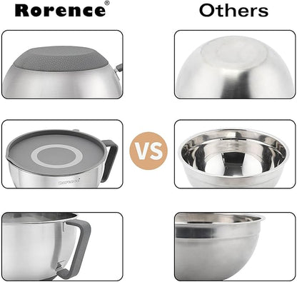 Rorence Mixing Bowls Set: Stainless Steel Non-Slip Bowls - Image 6