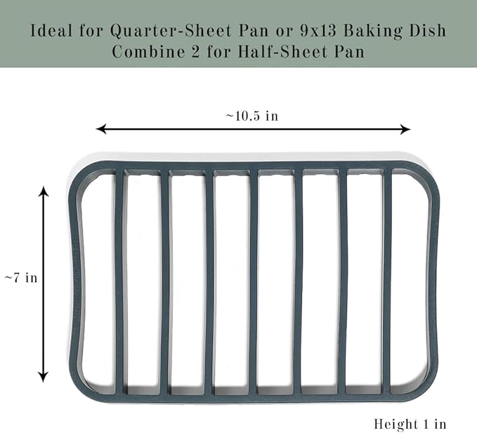 The Silicone Kitchen Silicone Roasting Rack Pan Extra Large, Dishwasher Safe - Image 7