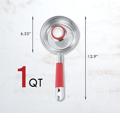 Concord 1 Quart Stainless Steel Saucepan - Image 3