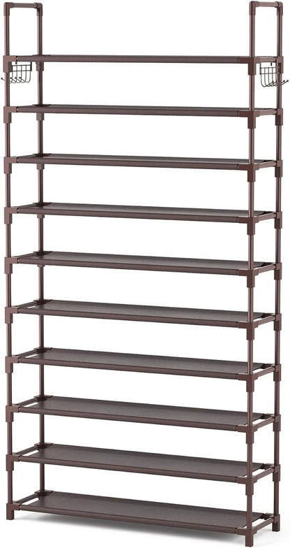 VTRIN 10 Tiers Shoe Rack Tall Large Capacity Wide Shoe Organizer Sturdy Shoe - Image 8