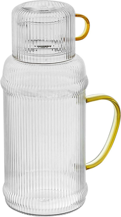 Baffect Bedside Water Carafe And Glass Set, High Borosilicate Glass Pitcher - Image 7