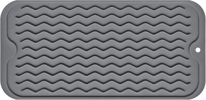 Silicone Dish Drying Mat, Non-Slip Easy Clean Sink Mat Large Heat-resistant by MODENGKONGJIAN