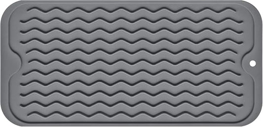 Silicone Dish Drying Mat, Non-Slip Easy Clean Sink Mat Large Heat-resistant by MODENGKONGJIAN