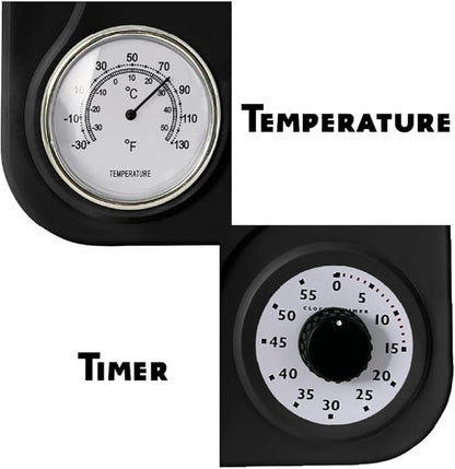 Lily's Home - 9.5 Inch x 12.5 Inch - Retro Kitchen Wall Clock, Vintage Wall - Image 6