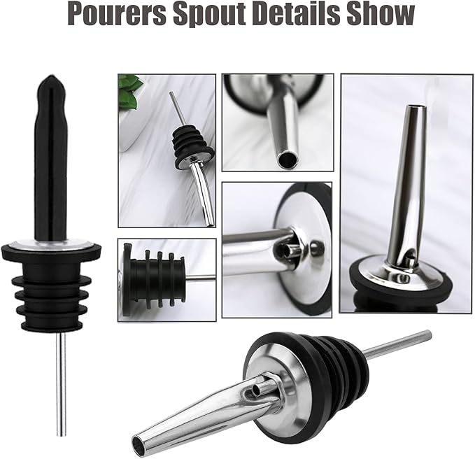 Pafusen 12 Pack Liquor Bottle Pourers, Liquor Pour Spout - Image 8