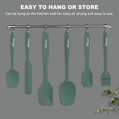 NileHome Silicone Spatula Set, 6 Pieces Food Grade Kitchen Utensils - Image 5