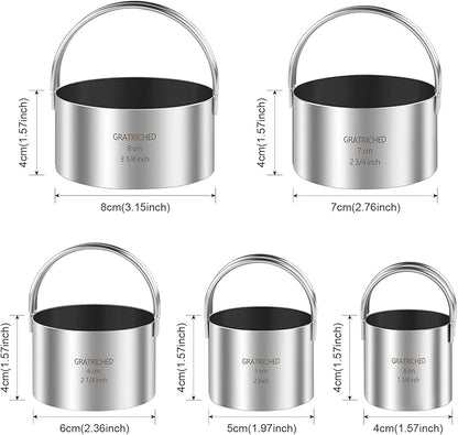5 Pcs Professional Stainless Steel Cookie Cutters Set - Image 6