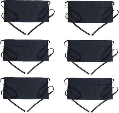 BOHARERS Waist Apron with 3 Pockets 6 Pack by BOHARERS