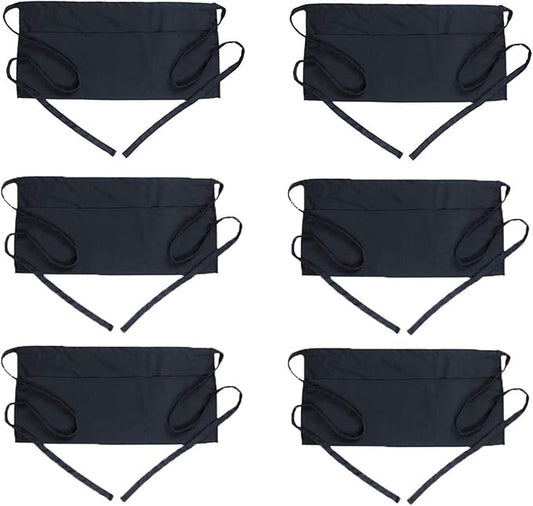 BOHARERS Waist Apron with 3 Pockets 6 Pack by BOHARERS