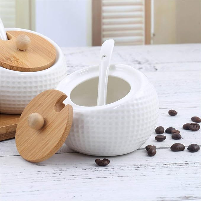 Porcelain Condiment Jar Spice Container - Image 2