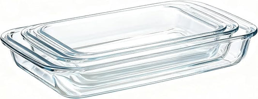 3 Pack High Borosilicate Glass Baking Dishes by Unknown