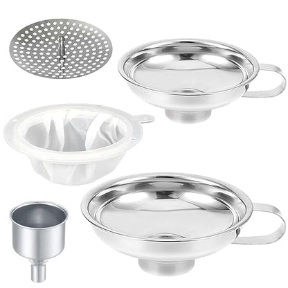 Stainless Steel Food Canning Funnels by Unknown