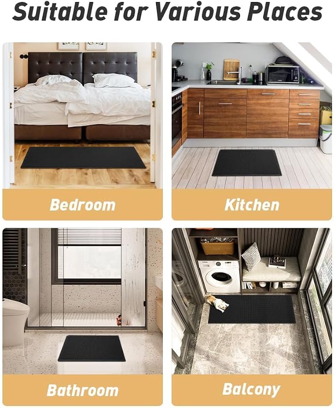 AMOAMI Upgraded Waffle Runner Rug, Super Absorbent Non Slip Bath Mats - Image 6