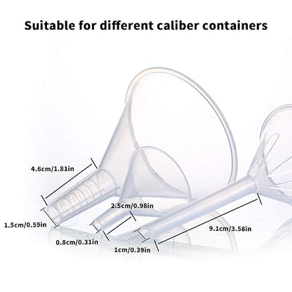 Plastic Funnel Set, 100mm x 2, 75mm x 2, 50mm x 2 - Image 5