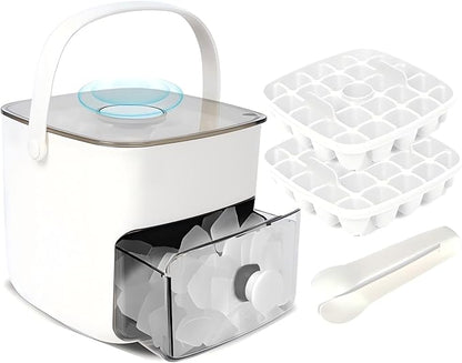 Ice Cube Tray with Lid & Bin Ice Maker Ice Trays by Unknown