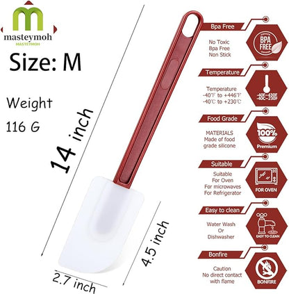 Commercial Grade Silicone Rubber Spatula Set, High Heat Spatula Scrapers 14 - Image 8