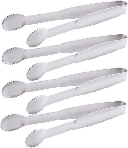 HINMAY Mini Tongs 5-3/4 Inch Stainless Steel Small Serving Tongs, Tiny Kitchen by HINMAY