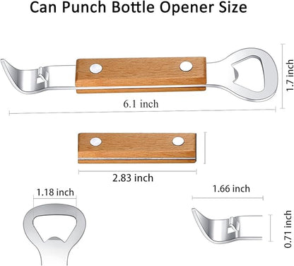 HANCELANT Can Punch Bottle Opener, Manual Stainless Steel Can Opener 2 Pack - Image 3