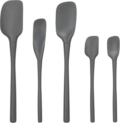 Tovolo Flex Core 5 Piece Silicone Spatula Set Heat Resistant All Silicone by Tovolo