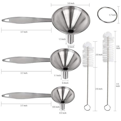 YGDZ Kitchen Funnel for Filling Bottles, Long Handle Funnel Set - Image 2