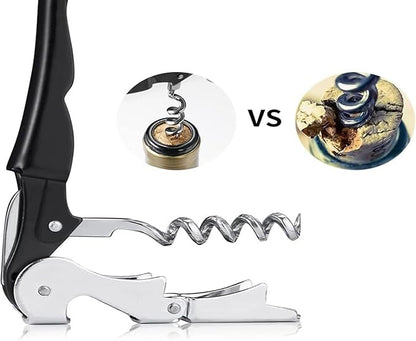 Professional Waiter Corkscrew Wine Openers Set, Heavy Duty Stainless Steel - Image 3