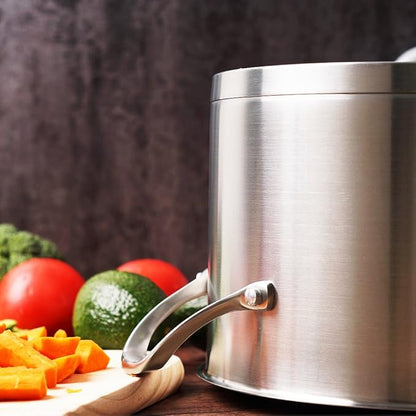 HOMI CHEF HEAVY ECOLOGICAL NICKEL FREE Stainless Steel Stock Pot 8QT - Image 5