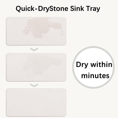 NiuYichee 2 Pcs Water Absorbing Stone Trays, Kitchen/Bathroom Sink Soap Dish - Image 7