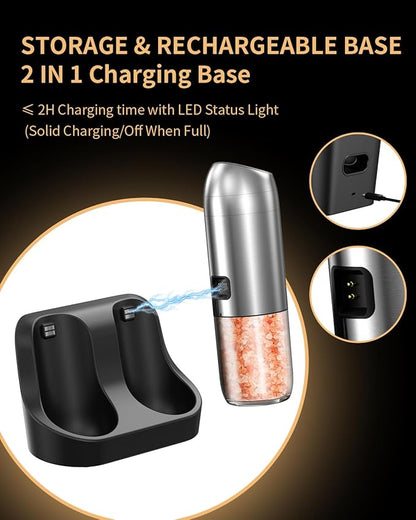 Gravity Electric Salt and Pepper Grinder Set - Image 3