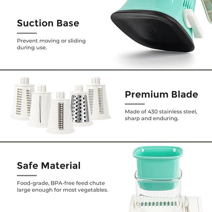 X Home 5-in-1 Rotary Cheese Grater - Image 5